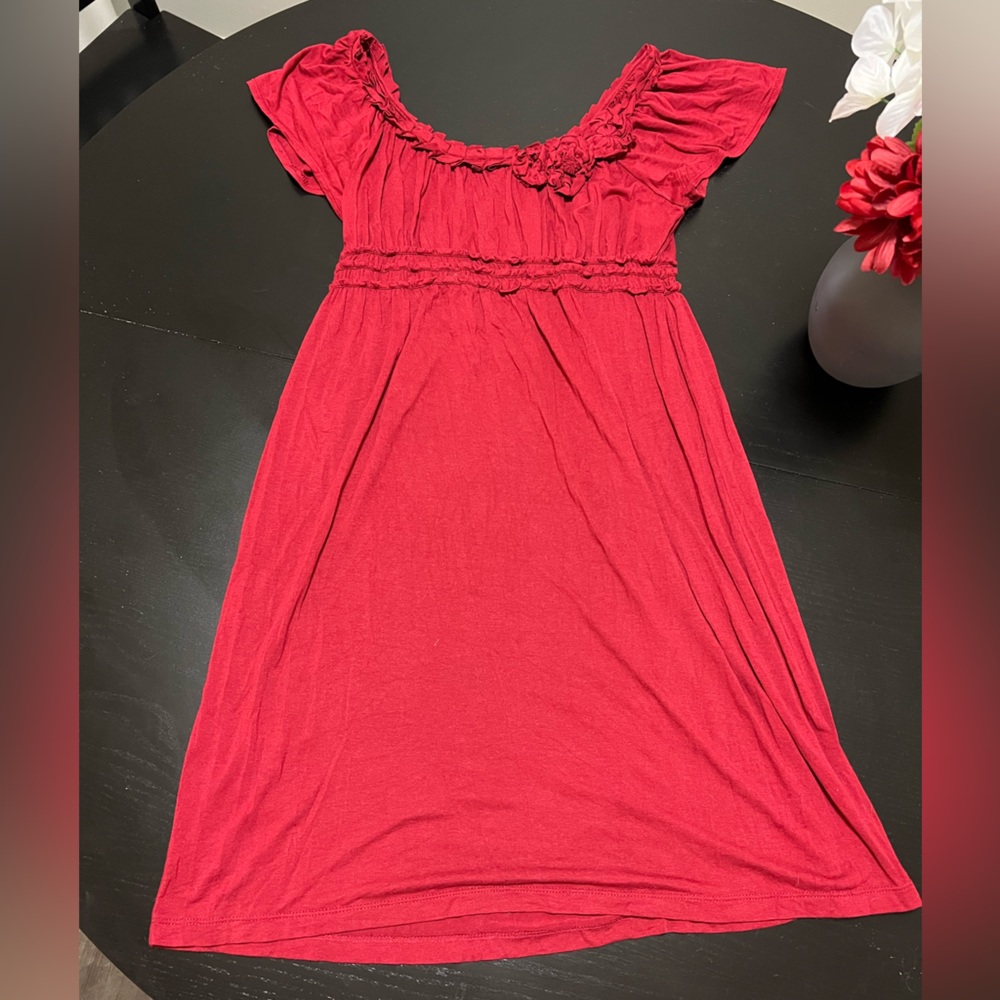 Red Mini Dress - Picture 3 of 4